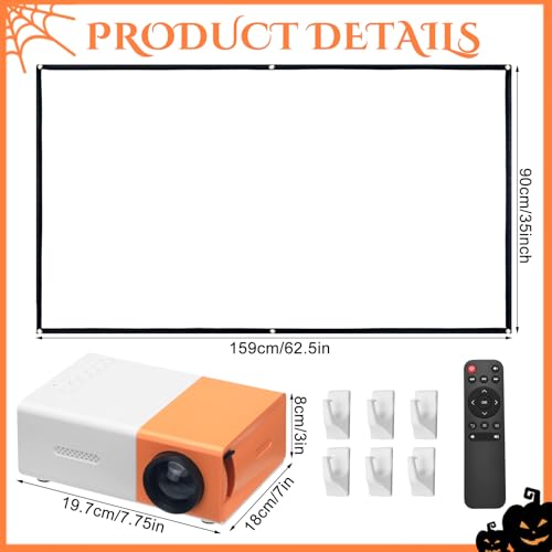 2 pcs halloween window projector 62534 x 3534 holographic rear projection screen set portable fabric double sided projector screen for projecting halloween videos haunted windows film night