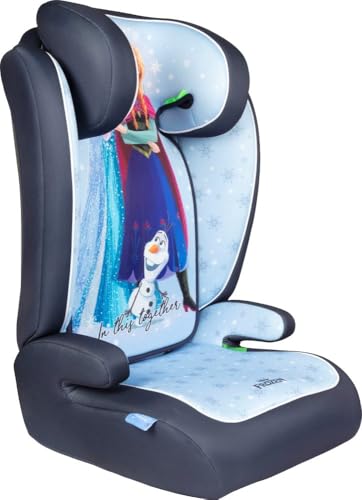 Tataway, Disney, Frozen i-Size R129- Seggiolino auto bambini 15-36 kg (3,5-12 anni), 100-150 cm, Gruppo 2/3, si installa con cintura a 3 punti, azzurro.