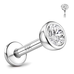 3mm cz-14k White Gold-1 PCS