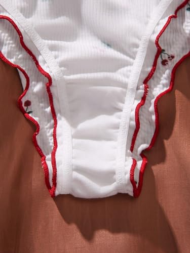 SHENHE Women's 3 Packs Underwear Frilly Panties Kawaii Heart Print Mid Rise Ruffle Cute Underwear4