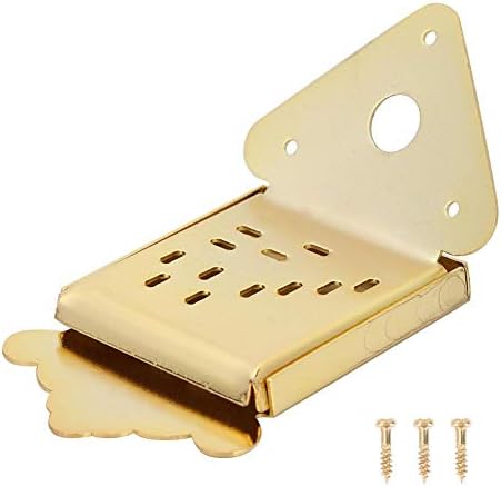 Mandolin Tailpiece,Mandolin Electroplated Metal Bridge Fit for Mandolin 8/10/12 Loop-End String(Golden)