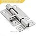 Door Security Slide Latch Lock with 12 Screws , 2 Pack Keyless Entry , Thickened Heavy Duty Steel Sliding , Easy to Install Gate