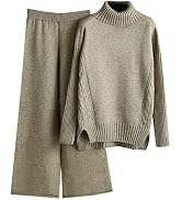Meaunzyl Tuta da Donna in Maglia Maniche Lunghe Completo Sportiva con Pantaloni Maglioni Comode e Pantalone con Tasche Set Pigiama Abbigliamento Lounge Completi Invernale Set Pigiama