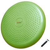 AppleRound Air Stability Wobble Cushion with Pump, Green, 35cm/14in Diameter, Balance Disc