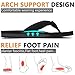 MAIITRIP Womens Flip Flops Casual All Black thick Ladies Thong Sandals Comfort Fashion Yoga Mat Archies Footbed flipflops Wide Soft Cushioned Arch Support Fabric Strap Size 8