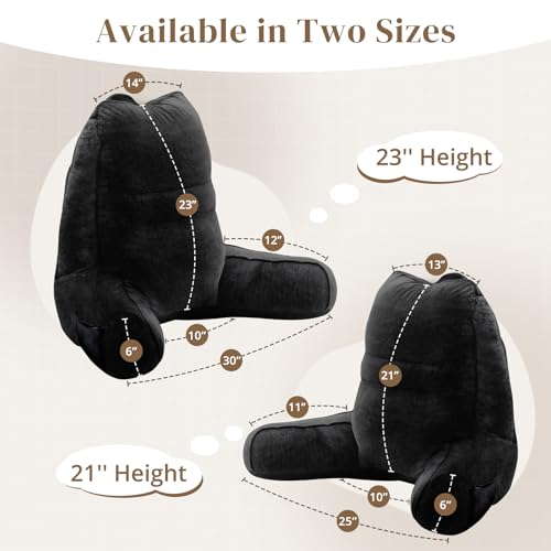 Image of Sasttie Reading Pillow for Bed, Back Pillow for Sitting Up, Black