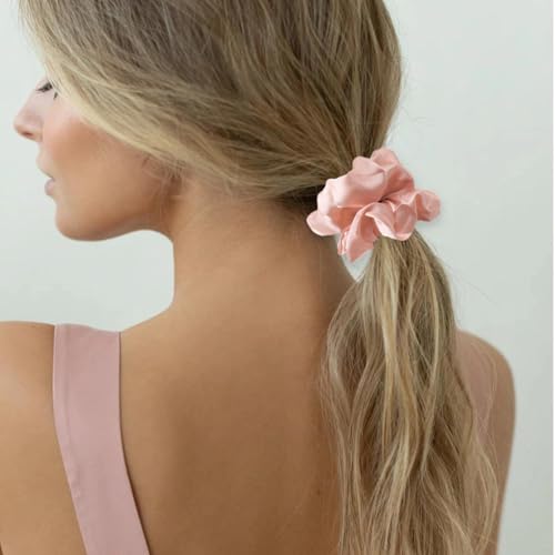 Image of Hair Scrunchies for Women - Hair Ties No Damage Both for Thick Hair or Thin Hair Curl Hair No Crease Scrunchies Ponytail Holder No Hurt Your Hair