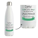 Thermosflasche Herren Fantastischer Umweltmanager - Trinkflasche für Büro, Schule & Sport, auslaufsicher und wiederverwendbar, Geschenk zum Geburtstag für Kollegen oder Chef