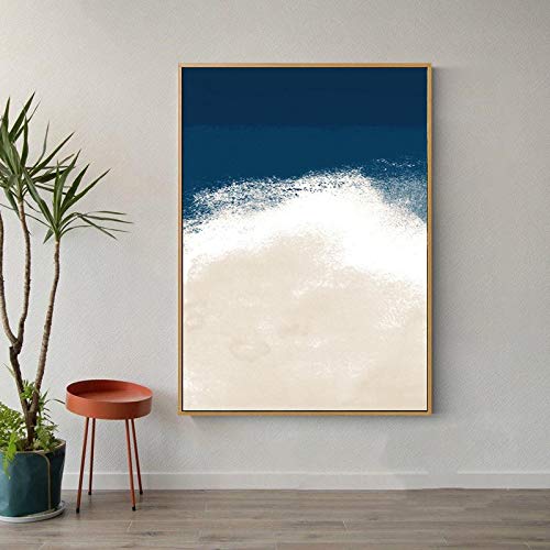 Affiches et impressions abstraites d'art mural bleu nordique 50x70cmx2 - 5