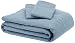 AmazonBasics Oversized Quilt Coverlet Bed Set - Full or Queen, Spa Blue Floral