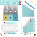 Colarr 48 Pcs Cardboard Magazine File Holder Book Bins, Sweet Color - Image 3