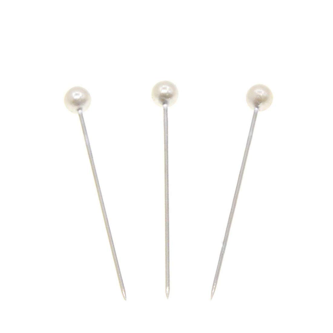 DIY Crafts Design No # 3, Pack of 960 Pcs, Decorative Round Faux Pearl Head Corsage Sewing Pins Straight Dressmaking Pins (White) Sewing Pins Straight (Design No # 3, Pack of 960 Pcs) 4