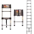 10.5FT Telescopic Ladder Foldable Telescoping Extension Ladder Loft Ladder 330lb Load, 3.2M Stainless Steel Telescoping Ladder for Cleaning Gutter, Housework EN131