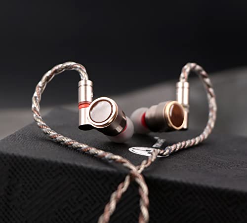 Image of Linsoul TINHIFI T4 Plus 10mm Magnetic CNT Driver in-Ear Monitor with N54 Circuit, CCAW Voice Coil, Metal Case, Wood Faceplate, Detachable Silver-Copper Cable for Audiophile Musician