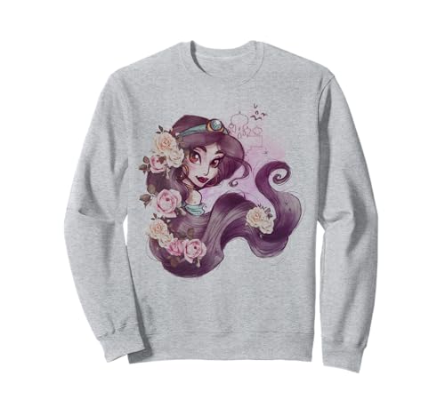Sweatshirt Aladdin motif aquarelle florale pour tenue décontractée