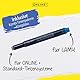 ONLINE Tintenpatronen-Rollerball College Let’s Play, für Rechtshänder und Linkshänder, ergonomisches Griffstück, Roller-Ball, Standard-Tintenpatronen, inkl. Kombipatrone blau, 1 Stück (1er Pack)
