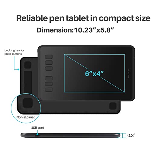 Huion H640P 8192, Tavoletta grafica a livelli di