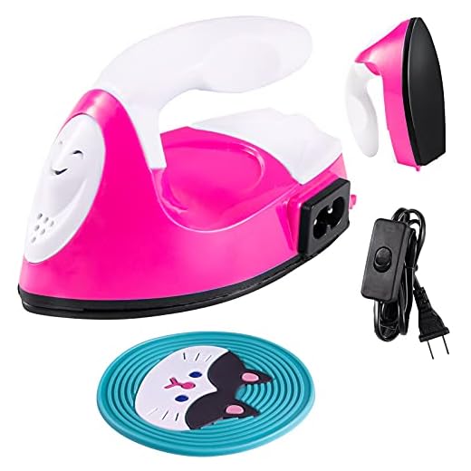 GYBOOM Mini presse à chaud pour machine à repasser électrique avec base de chargement Accessoires pour le transfert de projets en vinyle, portable et facile à manipuler pour vêtements DIY (rouge)