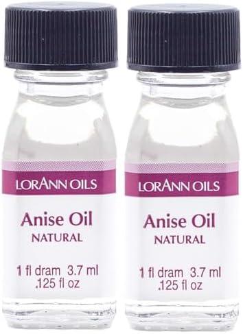 LorAnn Oils Super Strength Flavoring - Used For Candy Making, Flavoring, Baking, Hard Candy, & Flavor Oils - Bold, Natural Flavors 4X Stronger Than Extracts - Anise Oil, Pack of 2, 0.125 fl oz