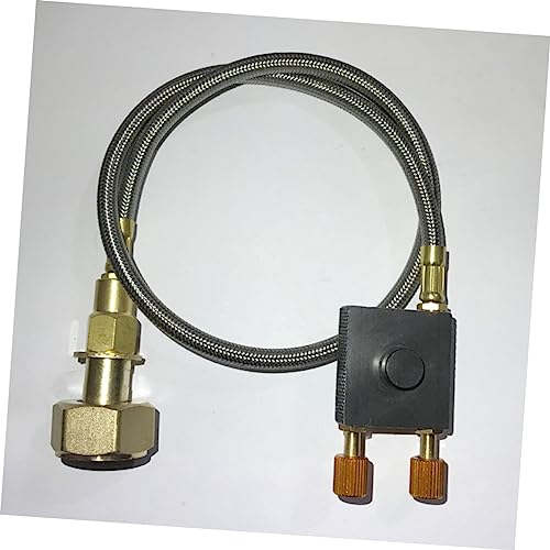 Totority Outdoor Gas Tank Inflation Valve for Camping Stoves Adapter for Safe Inflation of Flat Gas Canisters Compatible Gas Stove Tool2