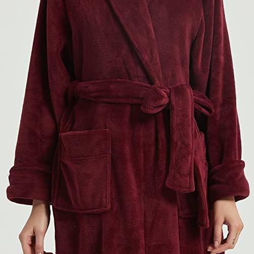 DaysU Males/Ladies Plush Flannel Fleece Bathrobes/Coats with Aspect Pockets, 1 Piece 5 41CyufmoYXL. AC