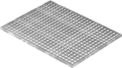 Fenau | Caillebotis (Pour les garages) / Grille conforme aux normes de l’industrie du bâtiment - Dimensions: 590 x 790 x 20 mm - Maillage: 30/30 mm (Cadre: 600 x 800 x 23 mm)