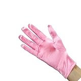 Tapp C. Classic Adult Size 9' Wrist Length Satin Gloves - 9'/Pink