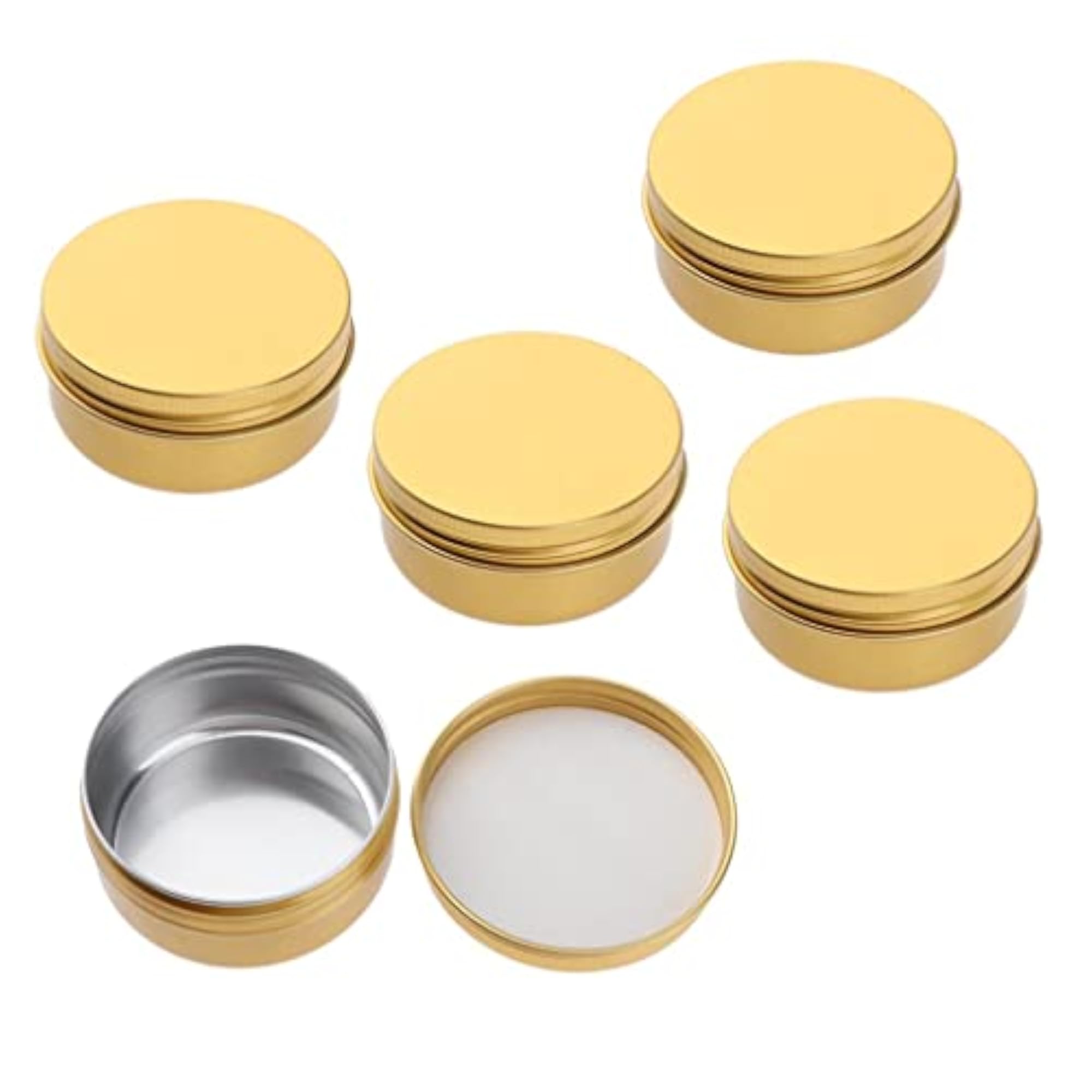 5pcs Empty Makeup Aluminium Pot Jar Tin Lip Balm Container