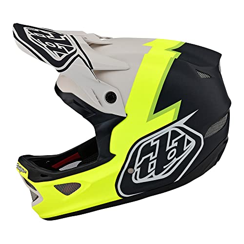 Troy Lee Designs Downhill D3 Fiberlite Volt Full Face Mountain Bike Helmet For Max Ventilation Lightweight Mips Epp Eps Racing Downhill Bmx Mtb Dh - Adult Mens Womens Unisex (Flo Yellow, Lg) #TOP13
