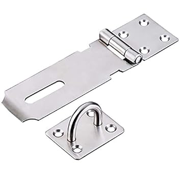 Stainless Steel Padlock Hasp, Tiberham Heavy Duty Hasp and Staple with Screws, Door Clasp Gate Lock Shed Latch Padlock Staple for Door Window Cabinet Pet Cage Crate Fitting Accessories