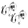Simple Deluxe Clamp Lamp Light with 10.5 Inch Aluminum Reflector and Ceramic Base, 250-Watt E26 Socket no Bulb Included 6 Feet 18/2 SJT Cord, 2-Pack