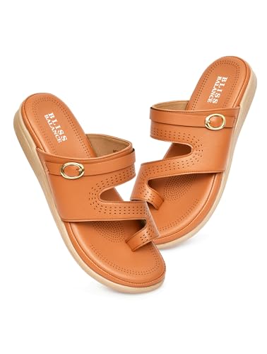 Image of Extra Soft Women's Comfortable Highcushioned Doctor Slippers|Flip-Flops Fashionable Casual & Stylish|Lightweight & Breathable Chappals|Outdoor Sandals Ladies&GirlsBB946