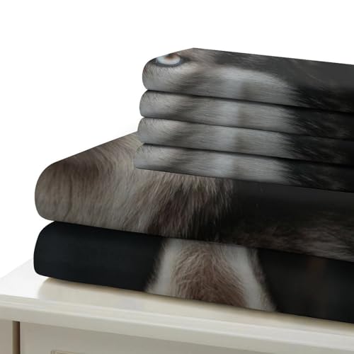 Housse de couette 3D requin en microfibre résistante avec fermeture éclair