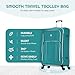 Skylark Carry-on 20" Lightweight Soft Expandable Suitcase, Hand Luggage 4 Wheels & Combination Lock, 55x35x20cm | Accepted All Airlines easyjet, RyanAir, British Airways (Oil Green, 36 litres)