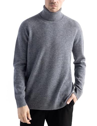 Men's 100% Merino Wool Sweater 2025 Fall Winter First-Line Ready to Wear High Neck Long Sleeve Seamless Knit Sweater