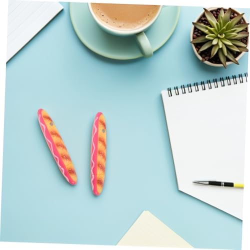 NUOBESTY 6 adet Hot Dog tükenmez kalem, sağlam plastik, eğlenceli yazı kalemleri, erkek çocuklar için, orijinal okul parti ürünü, çok yönlü yazı gereçleri, öğrenciler için - Görsel 6