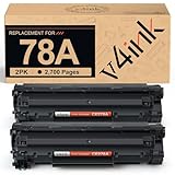 v4ink CE278A Toner Cartridge Compatible Replacement for HP 78A CE278A Toner Cartridge Black Ink for HP Pro M1536dnf MFP P1606dn P1600 P1566 P1560 Printer 2-Pack
