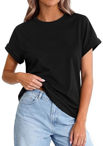 Image of PRETTYGARDEN Womens Summer Tops Short Sleeve Shirts