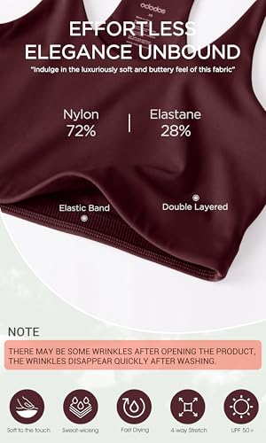 Image of ODODOS Halter Sports Bra for Women Non Padded Strappy Cropped Tops Workout Yoga Crop