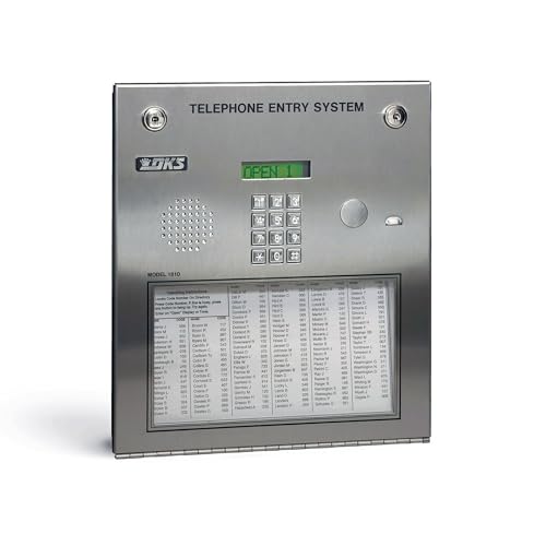 Doorking 1810-095 Telephone Entry System with Built-in Lighted Directory – Select Flush or Surface Mount (DKS 1810-095)