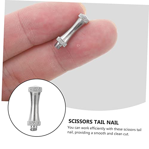 Happyyami 12kawałki Stalowe Do Nożyczek z Ergonomicznym Ustawieniem Palca Do Stylizacji Włosów Salonie Dla Zwierząt Akcesoria Nożyczek Pet Scissor Tail Nail