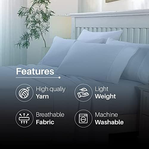 Fitted Sheets - 100% Egyptian Cotton - 200 Thread Count - 30cm Depth - White - King