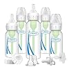 Dr. Brown’s Natural Flow Anti-Colic Options+ Narrow Baby Bottle Gift Set with Advantage Pacifier & Bottle Travel Caps, 0m+ (Packaging/Pacifier May Vary)