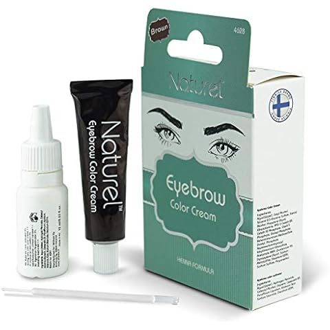 Eyebrow Dye Kit - Dark Brown - Fast and Safe Results, Professional Semi Permanent Eyebrow Tint Lasts for up to 35 days - Includes Cream, Developer + Spatula Cover