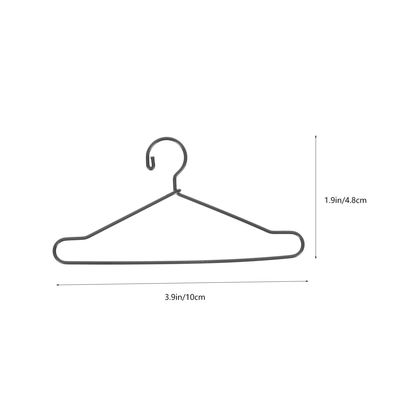 BCOATH 25pcs Mini Hanger Mini Garment Hanger Pet Apparel Hanger Dolly House Accessory Doll Coat Rack Babies Dolls Babydolls Doll Dress Organizer Miniature Furniture Doll Iron Black