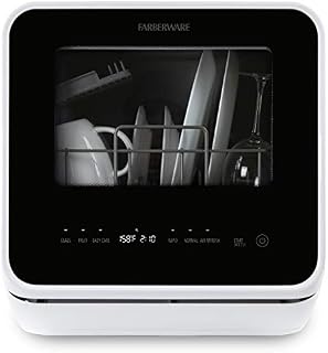 Farberware FDW05ASBWHA Complete Portable Countertop Dishwasher with 5-Liter Built-in Water Tank, 5 Programs
