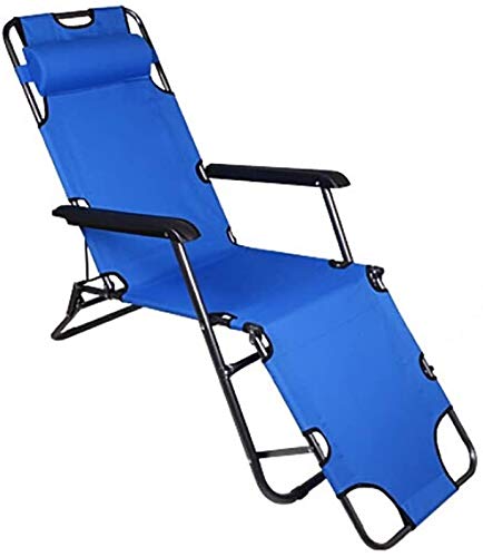 XYSoeMY Foldable Outdoor Garden Sunloungers Zero Gravity Locking Lounge Chair Recliner for Outdoor Beach Patio Pool Garden Chairs (Color : Blue, Size : One size)