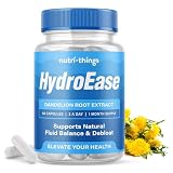 Water Retention Tablets By HydroEase - Balance, Cleanse, Detox & Debloat | Dandelion Root Extract 1800mg | Natural Fluid Regulation | Detox & Cleanse Support | 60 Vegan Capsules | 1 Month Supply