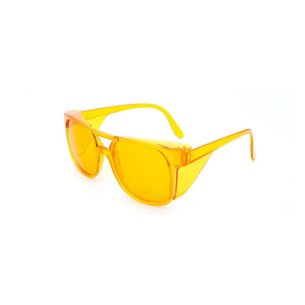 Safety Protective Goggles, Anti-Scratch Welding Sunglasses Wrap-Around Lab Glasses for DIY Grinding and Cutting (Yellow)