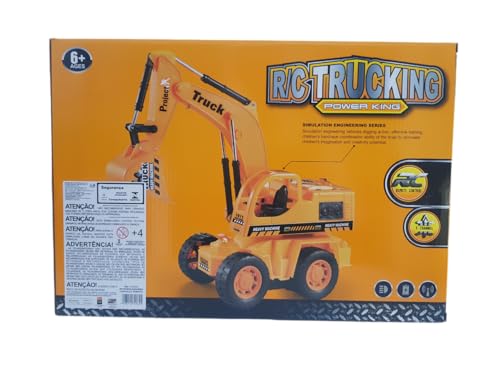 Trator Escavadeira de Controle Remoto Sem Fio, Bateria Recarregável, brinquedo de construção para me